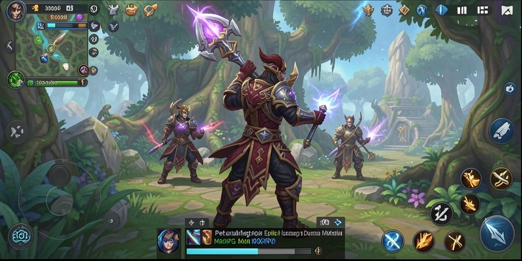 Tampilan gameplay epik dari 898A dalam dunia MMORPG.
