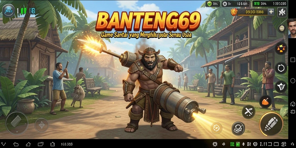 Tampilan menarik dari gameplay BANTENG69 yang penuh warna.