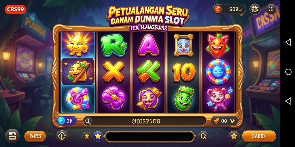 Tampilan gameplay slot penuh warna dan menarik di CRS99.
