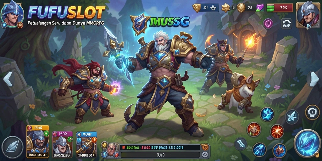 Gameplay FUFUSLOT menyajikan petualangan seru di dunia MMORPG.