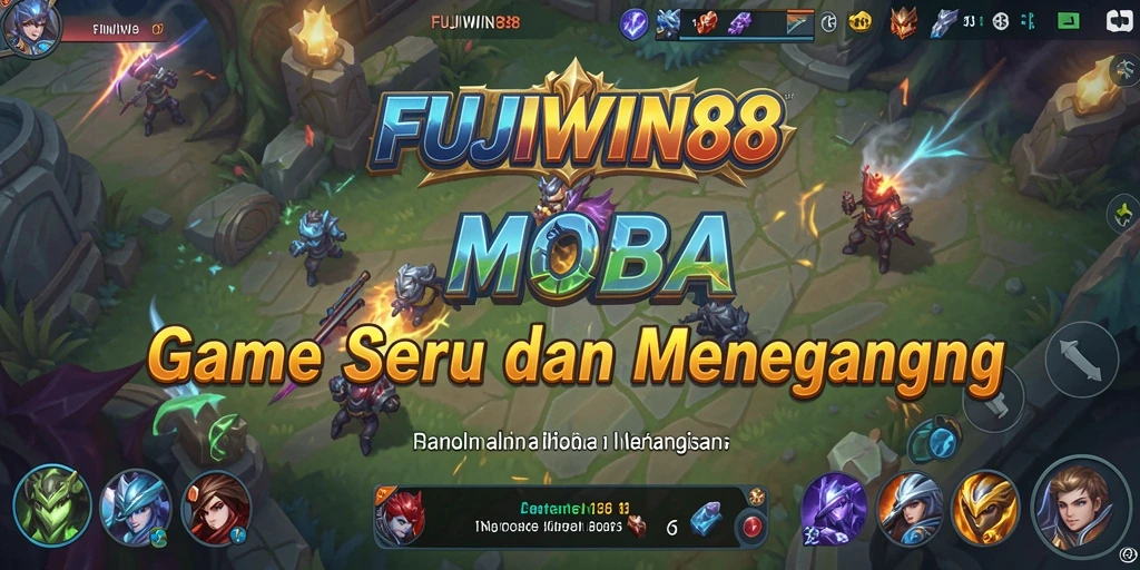 Screenshot utama FUJIWIN88 menunjukkan aksi seru dalam permainan MOBA.