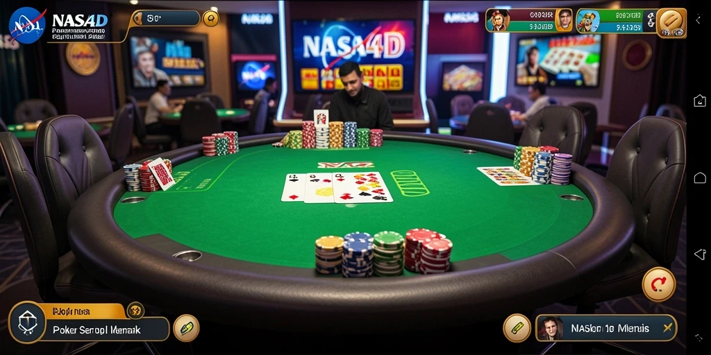 Tampilan gameplay Poker yang menarik dan mendebarkan.