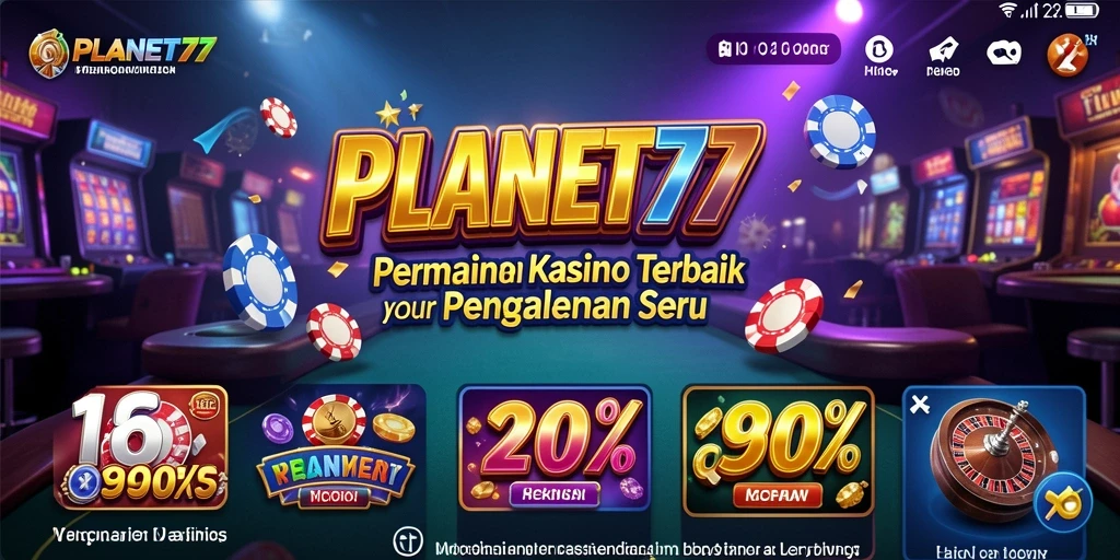 Screenshot menunjukkan gameplay seru di PLANET77.
